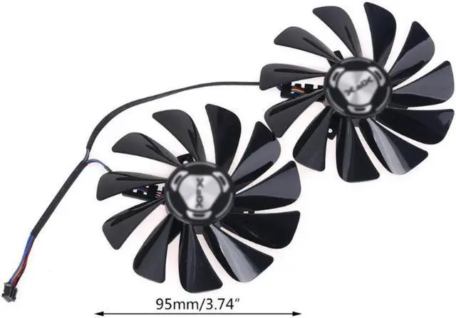 Alt view image 5 of 5 - 2 unids/set 95mm FDC10U12S9-C GPU ventilador XFX RX 5600 de 5700 XT materias primas II tarjeta de gráficos