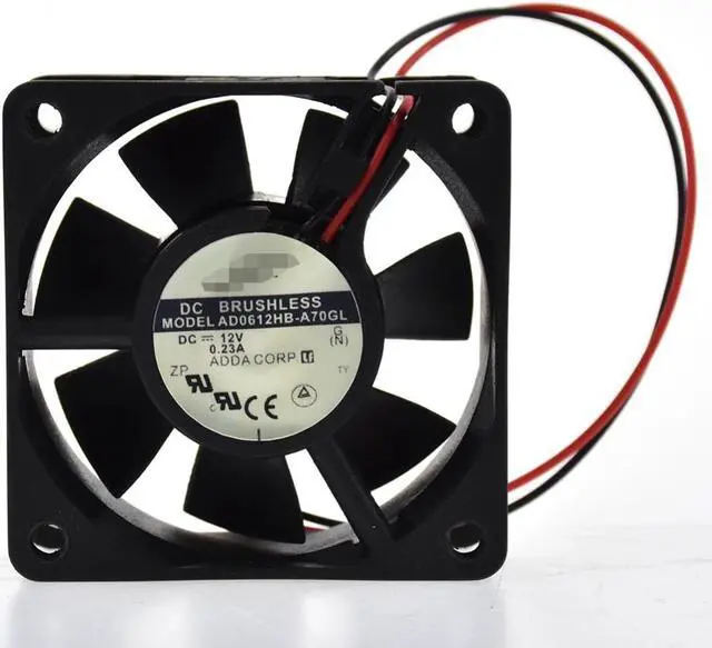 Main image of For ADDA AD0612HB-A70GL 60*60*25mm 12V 0.23A 2pin 4500RPM cooling fan