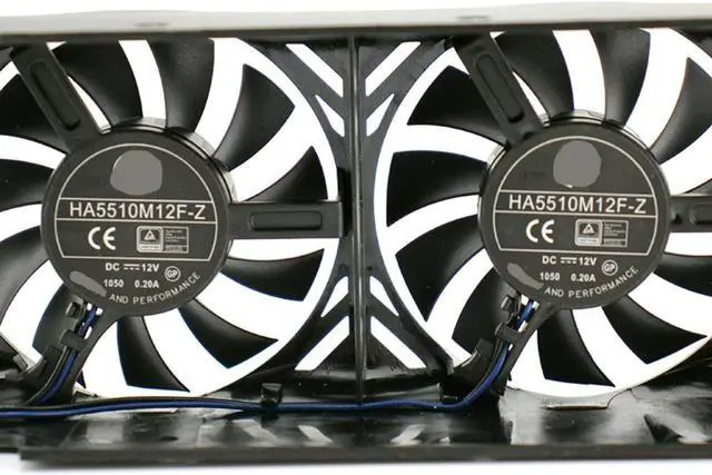 Alt view image 3 of 3 - For MSI GeForce GTX 1050 2GT LP Graphics Card Cooling Double Fan With Frame 2pin