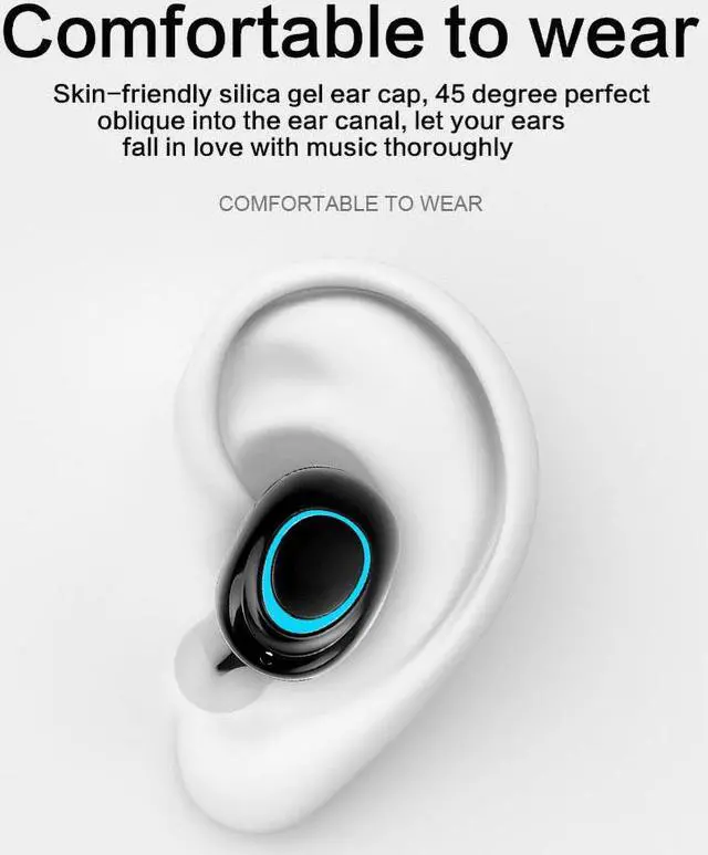 Alt view image 2 of 4 - Kebidu-auriculares inalámbricos con Bluetooth 5,0, dispositivo deportivo con dos toques de Control, cancelación de ruido