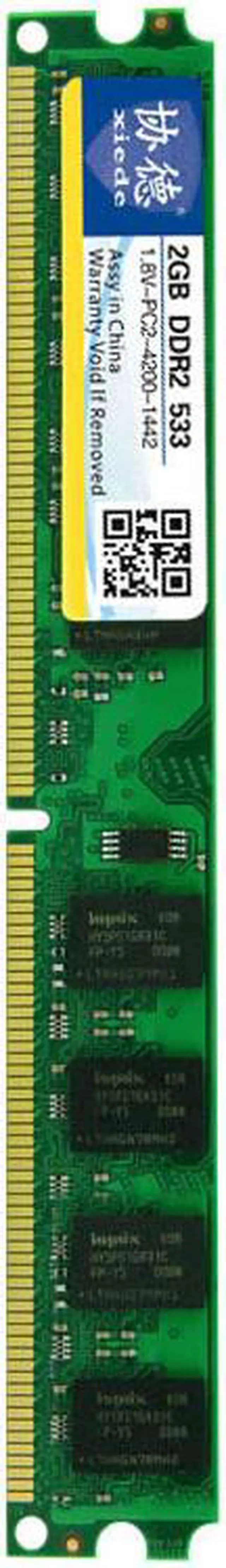 Alt view image 5 of 5 - Xiede Desktop Computer Memory Ram Module Ddr2 533 Pc2-4200 240Pin Dimm 53hz For /Amd