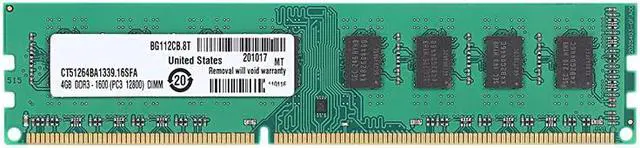 Main image of DDR3 4GB Memory Ram PC3-12800 1.5V 1600Mhz 240 Pin Desktop Memory DIMM Unbuffered and Non-ECC for Desktop AMD Motherboard