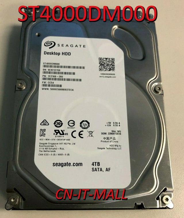 Seagate Desktop HDD ST4000DM000 4TB 64MB Cache SATA 6.0Gb/s 3.5