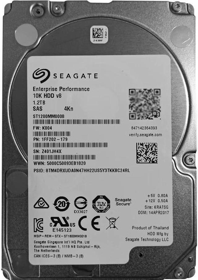 Seagate ST1200MM0008 1.2TB 10000 RPM 128MB Cache SAS 12Gb/s 2.5