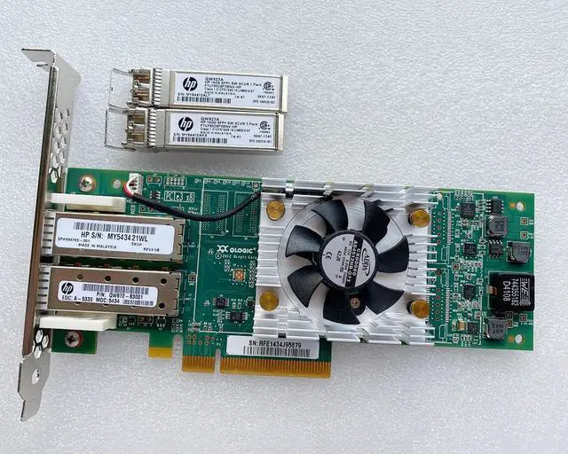 Main image of Pulled QW972A SN1000Q 699765-001 QLogic QLE2662 16GB Dual Port PCIe FC Server Adapter