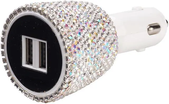 Alt view image 2 of 4 - Cargador de teléfono móvil con 2 puertos USB, mechero de coche, 3.1A, rápido, para iPhone, tableta, cargador de coche