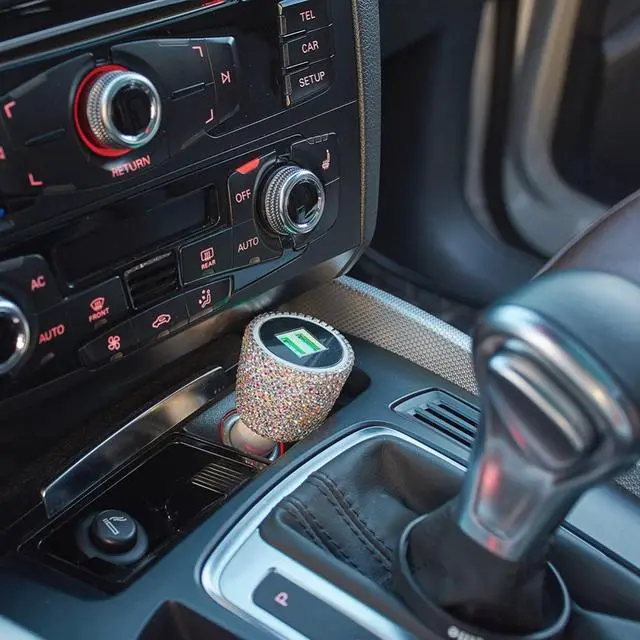 Alt view image 3 of 4 - Cargador de teléfono móvil con 2 puertos USB, mechero de coche, 3.1A, rápido, para iPhone, tableta, cargador de coche