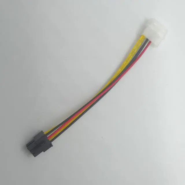 Alt view image 3 of 5 - 18cm ide conector cable computer power supply extension cord IDE to 6 pin for PCI-E PCI graphics converter adapter video card