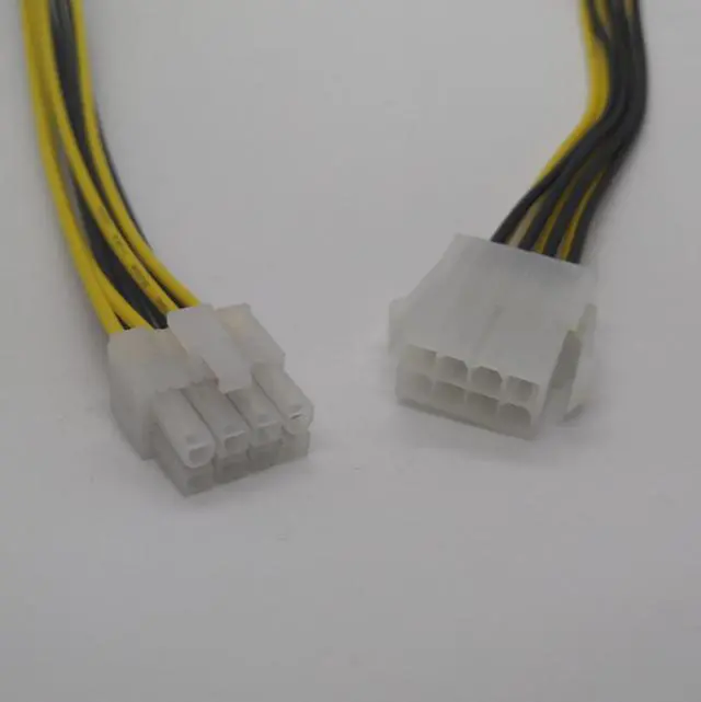 Main image of 18CM power supply cable ATX 12V 8 pin male to 8pin female desktop computer CPU P8 extension cable cord PSU connector cord
