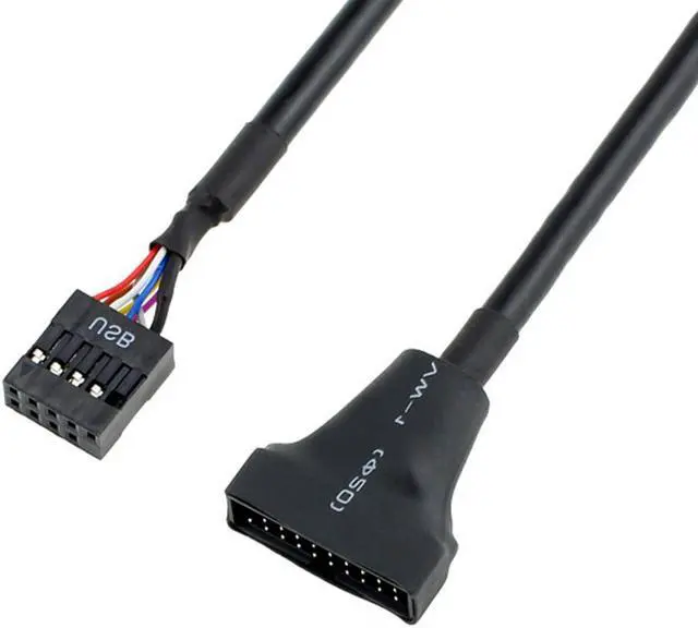 Alt view image 3 of 6 - USB 3.0 20Pin Header Male to USB 2.0 9Pin Female  Cord Data Transmission  Adapter Cable Computer Motherboard Cable Wire