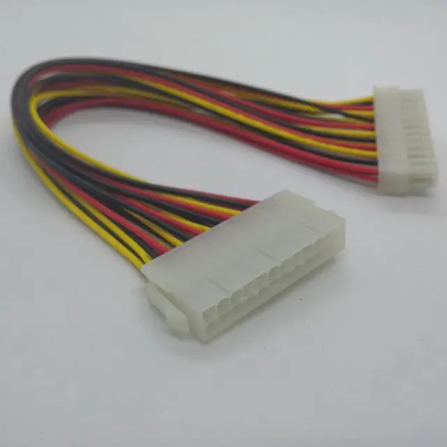 Alt view image 2 of 4 - 30CM ATX power supply cable 24 pin male to 24 pin female 24PIN extension cable cord for desktop computer motherboard Adapter
