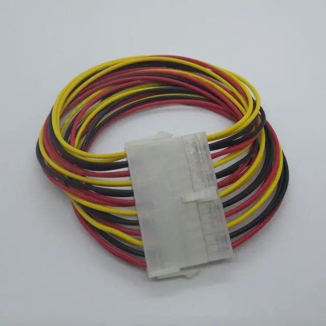Alt view image 3 of 4 - 30CM ATX power supply cable 24 pin male to 24 pin female 24PIN extension cable cord for desktop computer motherboard Adapter