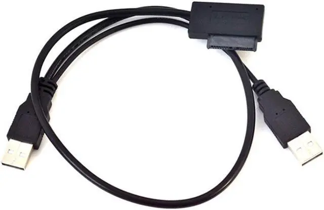 Alt view image 2 of 5 - USB2.0 to 7+6 13PIN Slimline Slim SATA adapter cable computer Connection  for notebook Laptop CD/DVD ROM Drive Converter