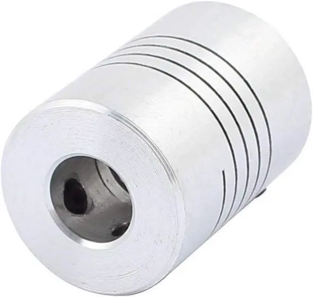 Alt view image 2 of 4 - 6mm to 8mm Shaft Coupling 25mm Length 18mm Diameter Stepper Motor Coupler Aluminum Alloy Joint Connector for 3D Printer CNC Mach