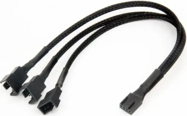 Alt view image 3 of 4 - Computer PC 4 Pin Fan Extension Power Cable 1 to 3 Converter for Computer ATX Case 4-Pin/3-Pin Cooling Fan Cable
