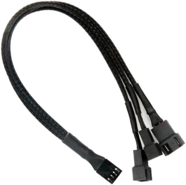 Alt view image 4 of 4 - Computer PC 4 Pin Fan Extension Power Cable 1 to 3 Converter for Computer ATX Case 4-Pin/3-Pin Cooling Fan Cable