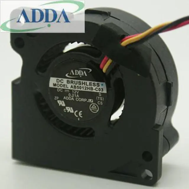 Main image of Wholesale FOR ADDA AB5012HB-C03 Server Blower Fan DC 12V 0.21A 50x50x20mm 5cm 50mm 3Wire 3Pin turbo blower cooling fan