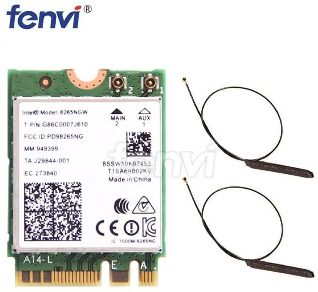 Alt view image 2 of 3 - Dual Band 8265NGW 802.11AC WIFI MU-MIMOIntel Wireless-AC 8265ac NGFF 867Mbps Wi-Fi+Bluetooth 4.2 Wlan Card For Windows 7/8/10