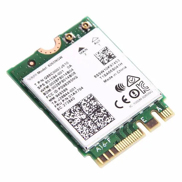 Alt view image 3 of 3 - Dual Band 8265NGW 802.11AC WIFI MU-MIMOIntel Wireless-AC 8265ac NGFF 867Mbps Wi-Fi+Bluetooth 4.2 Wlan Card For Windows 7/8/10