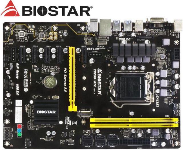 BIOSTAR TB250-BTC Mining motherboard DDR4 LGA 1151 32GB USB2.0