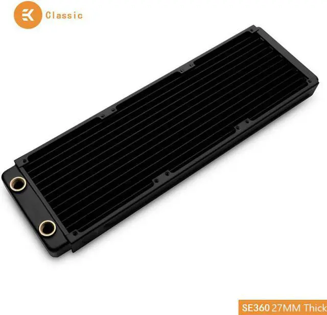 Alt view image 5 of 6 - EKWB EK-CoolStream Classic SE 360mm Copper Black Thin Radiator 393 x 120 x 27mm (L x W x H) G1/4 ,Water Cooling Heat Dissipation