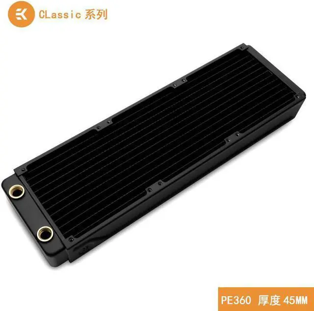 Alt view image 5 of 6 - EKWB EK-CoolStream Classic PE 360mm Copper Black Radiator 393 x 120 x 45mm (L x W x H) G1/4 ,Water Cooling Heat Dissipation