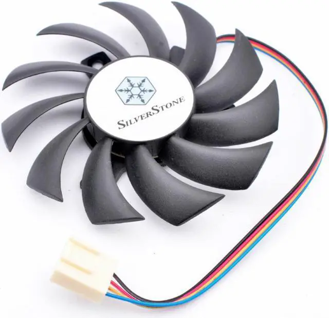 Alt view image 2 of 3 - DFS801012H DC12V 0.26A 75mm diameter and 40mm hole pitch 4 wires 4pin cooling fan for graphics card