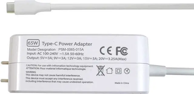 Alt view image 2 of 5 - fit for 65W Type-C AC Adapter Charger fit for MacBook/Pro,HP,DELL,Acer,ASUS,Samsung,Huawei and Other Laptops or