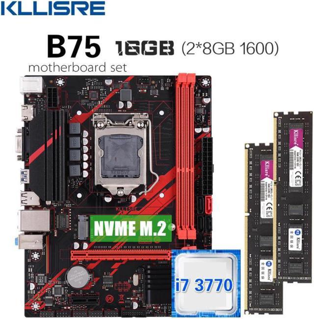 B75 motherboard set with Core i7 3770 2 x 8GB = 16GB 1600MHz