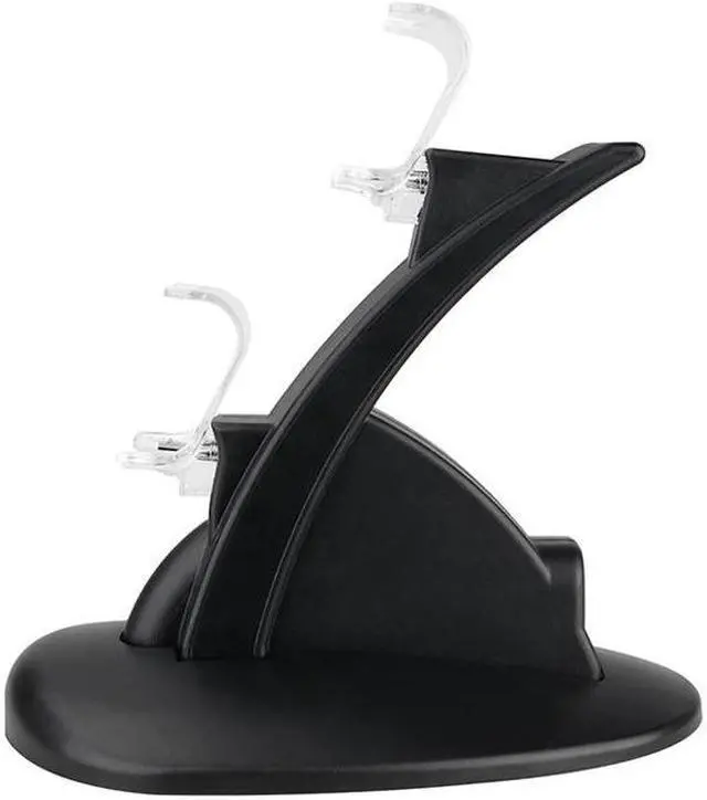 Alt view image 6 of 6 - Wireless gamepad charger USB power cord Blu-ray Airplane dock Dual charger bracket for PS4 gamepad charging adapter