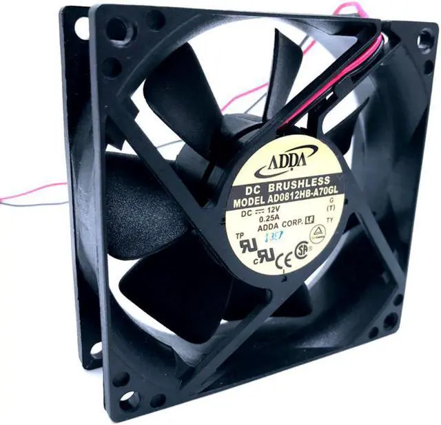 Main image of AD0812HB-A70GL 8cm 8025 80mm fan 80x80x25mm 12V 0.25A 3000RPM 38CFM Double ball bearing cooling fan
