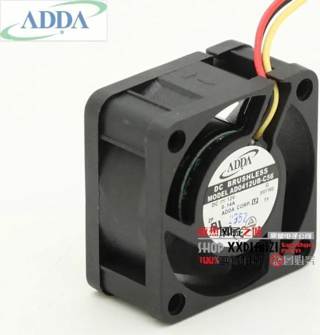 Main image of FOR ADDA AD0412UB-C56 4020 4cm 12V 0.14A Dual ball bearing cooling fan Wholesale