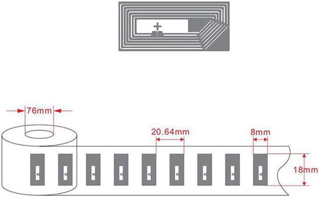 RFID/NFC Tag Adhesive (NTAG213 Chip, 13.56MHz) - Pack of 5