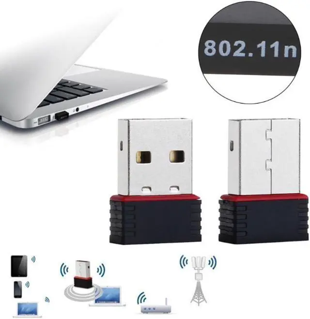 Alt view image 3 of 4 - 150Mbps USB 2.0 WiFi Wireless Adapter Network LAN Card 802.11 ngb Ralink MT7601