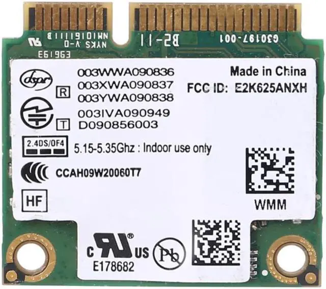 Alt view image 2 of 4 - 622ANXHMW 6250AN MINIPCIE 300M Advance N Dual Band 2.4/5Ghz WIFI Wireless Card for Notebook Laptop