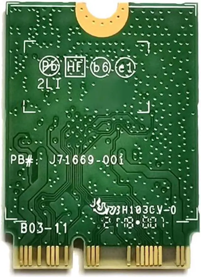 Alt view image 4 of 4 - Wireless-AC Dual Band Wifi Card Adapter for In-tel 9462NGW CNVI NGFF M.2 Key E with Bluetooth 5.0 Antennas for Win10 Systems