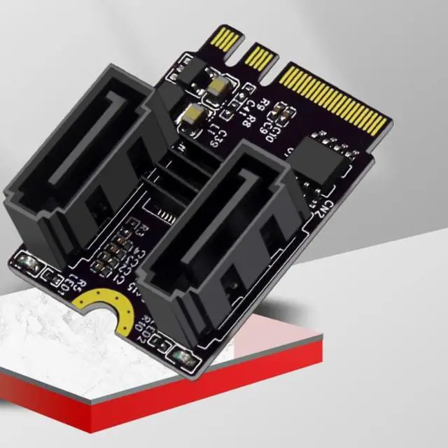 Alt view image 4 of 7 - Driver SATA Card M.2 A Key + E Key to 2Ports SATA 3 Adapter Card Meet User Data Space Requirements