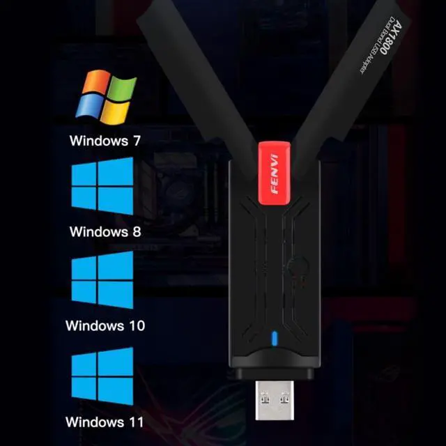 Alt view image 4 of 4 - WiFi 6 USB Adapter Dual Band AX1800 2.4G/5GHz Wireless Wi-Fi Dongle Lan Ethernet Network Card USB 3.0 WiFi6 For Windows