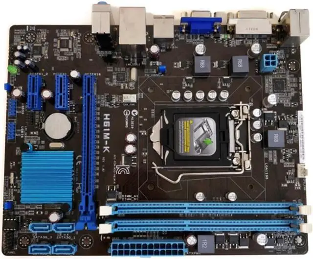 Alt view image 2 of 4 - PCI-E H61M Desktop Motherboard i7 i5 i3 LGA 1155 Pin CPU Small Board 16G DDR3 Memory Bar VGA HDMI-compatible Interface