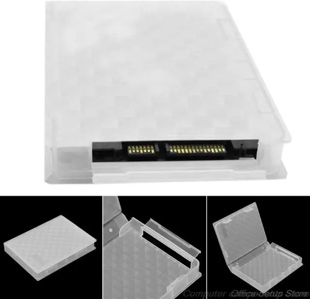Alt view image 2 of 3 - HDD Storage 2.5 inch Hard Disk Drive SSD HDD Protection Storage Box Case Clear PP Plastic F19 21 Drop