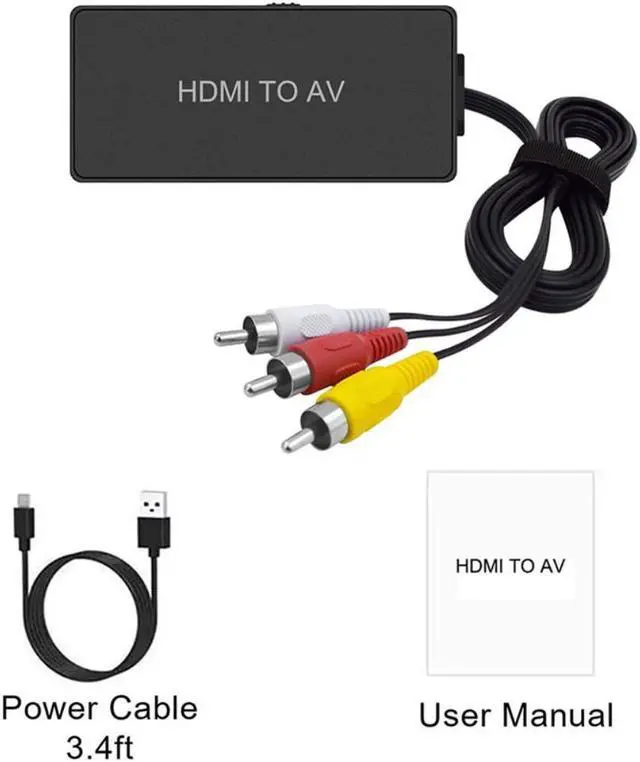 Alt view image 3 of 4 - HDMI-COMPatible to AV Converter Supports Pal/Ntsc Compatible Fire Stick, for Apple TV, DVD, Blu-Ray Player