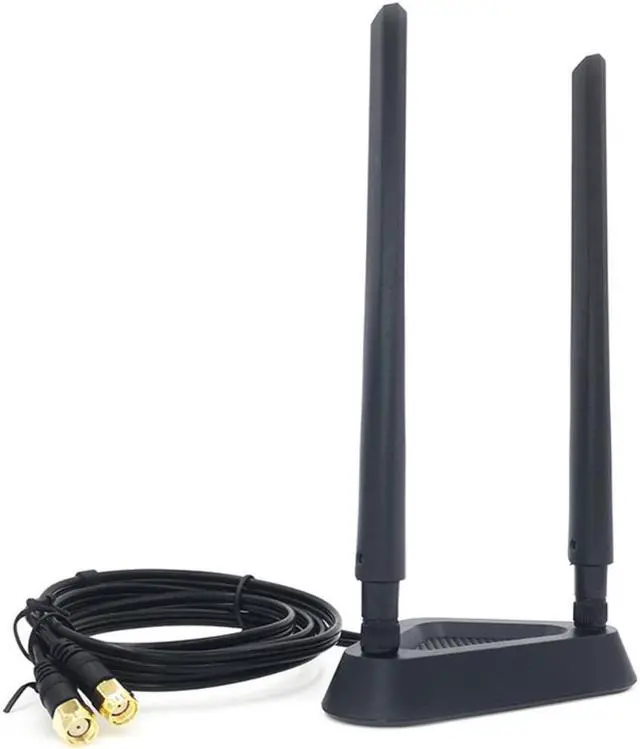 Alt view image 2 of 4 - 2.4G/5G Dual Frequency Extension Cable Antenna Wifi Router Wireless Network Card 8Db Sma Antenna Magnetic Suction Base