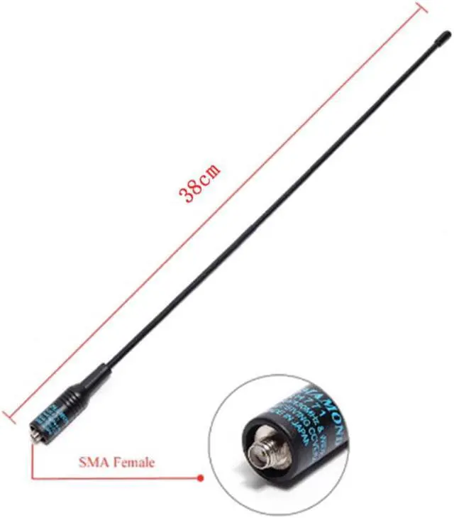 Alt view image 2 of 2 - For Nagoya NA-771 SMA Female SMA-F Dual Wide Band Flexible Antenna VHF/UHF 144/430MHz Two Way Radio BAOFENG UV-5R BF-888S UV-82