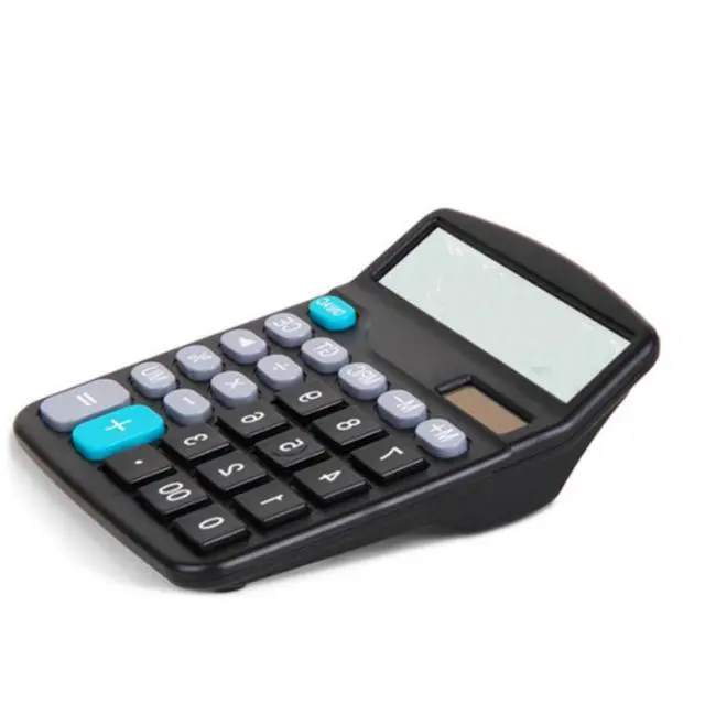 Alt view image 2 of 3 - Solar Calculator Calculate Commercial Tool or Solar 2in1 Powered 12 Digit Electronic Calculator and Button