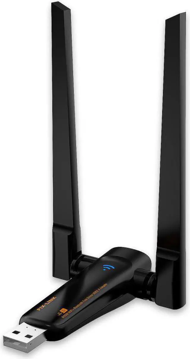 Alt view image 3 of 3 - Wifi Adapter AC600 Dual Band Wireless USB Adapter 2.4G/5G Wifi Dongle Network Card with Double High-Gain Antennas