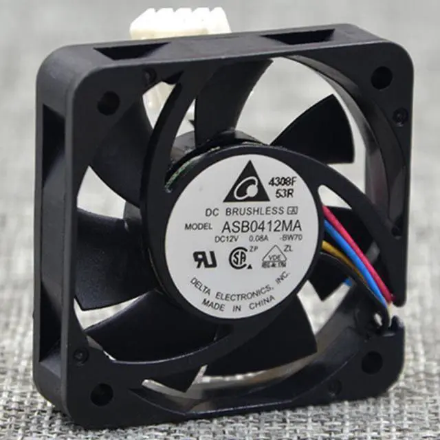 Alt view image 2 of 2 - Delta ASB0412MA 12V 0.08A 4010 4cm cooling equipment fan PWM speed regulation 40x40x10mm cooling fan cooler