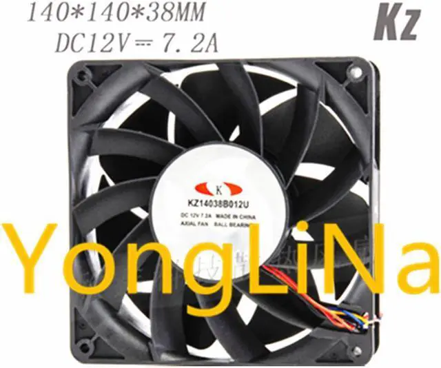 Main image of 1 PCS KZ14038B012U 14cm Fan 12V 7.2A 6 Lines 6Pin 6 Wire Connector High Speed Server Computer Chassis Power CPU Coo