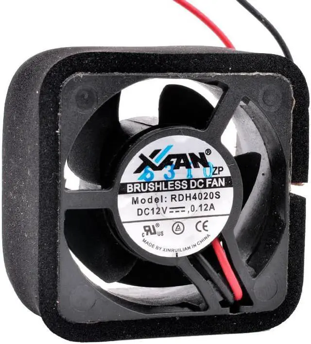 Alt view image 2 of 4 - RDH4020S 4cm 40mm fan 40x40x20mm DC12V 0.12A 2 wires quiet cooling fan