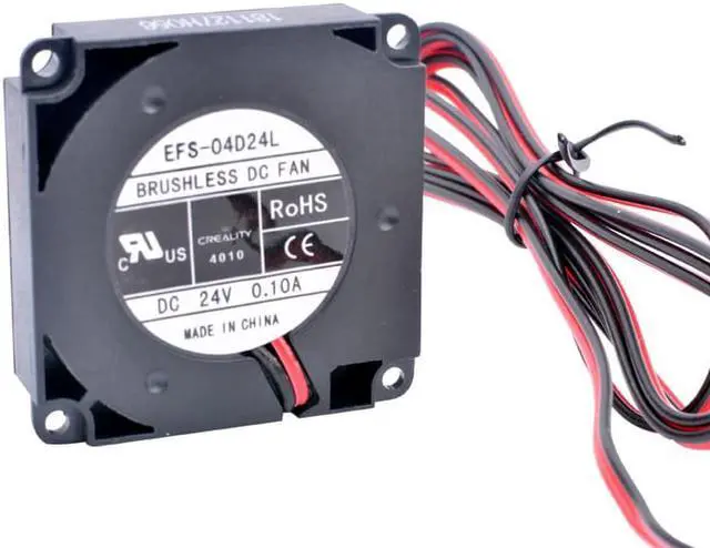 Alt view image 2 of 4 - EFS-04D24L 40mm blower 4cm 40x40x10mm DC24V 0.10A 2 lines Side-blowing centrifugal turbo blower cooling fan for 3D printer