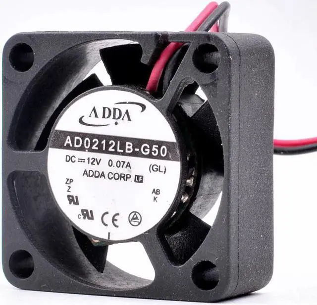 Alt view image 2 of 3 - AD0212LB-G50 2.5cm 2510 25x25x10mm 25mm fan 12V 0.07A small router TV box cooling fan